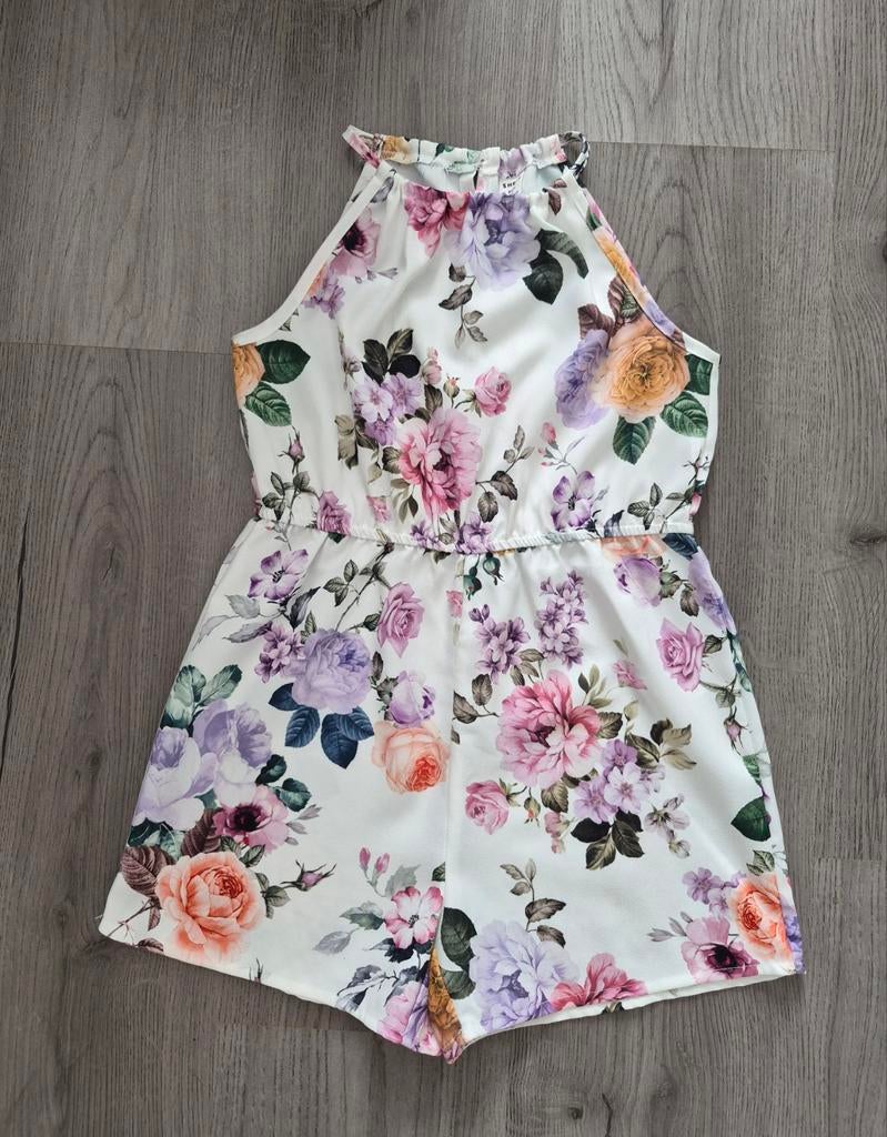 Shein floral korte jumpsuit maat 122, Overige typen, Meisje, Shein, Ophalen of Verzenden