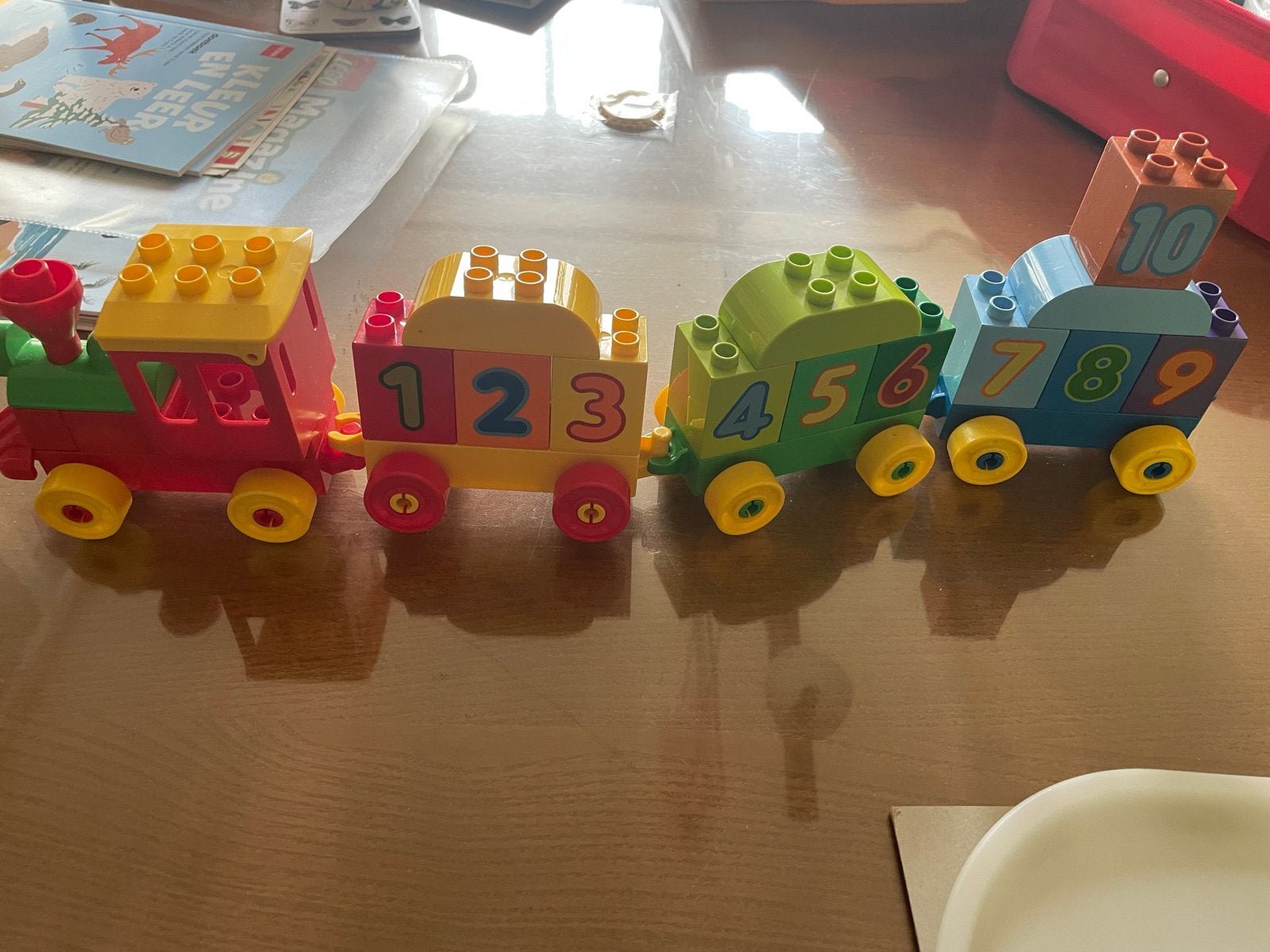 Duplo trein met cijfers van 1 tot 10, Gebruikt, Overige thema's, Ophalen of Verzenden, Duplo