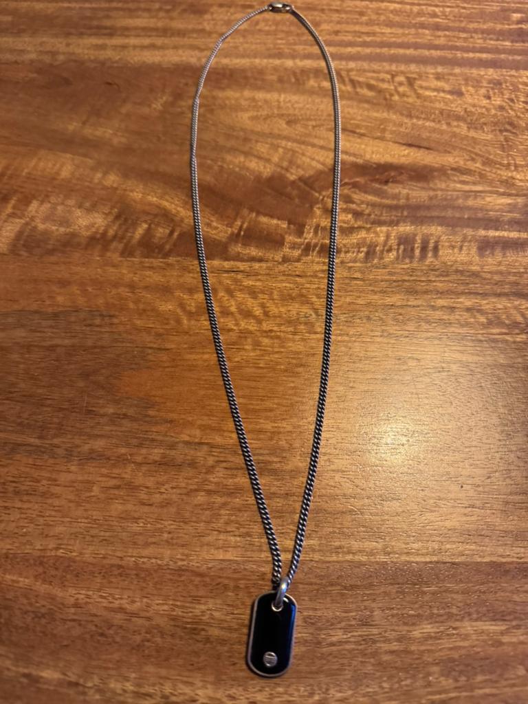 Buddha to Buddha ketting met Onyx hanger 925 zilver, Gebruikt, Ophalen of Verzenden, Met edelsteen, Zilver