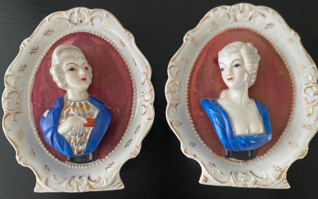 Frankrijk - oude buste medaillons - wanddecoratie, Antiek en Kunst, Ophalen of Verzenden