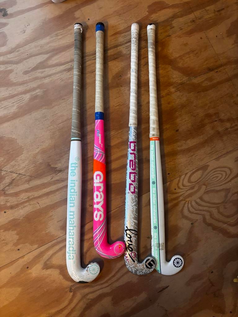 4 hockeysticks meiden + gratis tas hockeyballen, Sport en Fitness, Hockey, Ophalen of Verzenden, Gebruikt, Stick