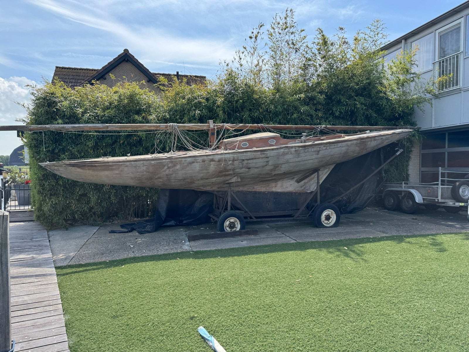 Gratis af te halen – Houten Draak restauratieproject, Watersport en Boten, Ophalen, Gebruikt, Dekzeil