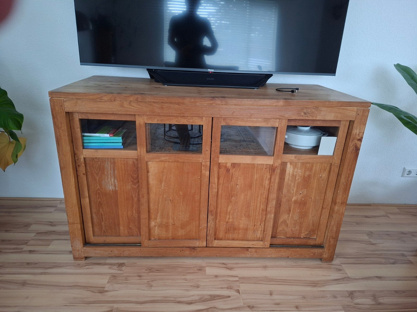 Teak hout dressoir tv kast, Ophalen of Verzenden, Gebruikt, 50 tot 75 cm, Minder dan 100 cm