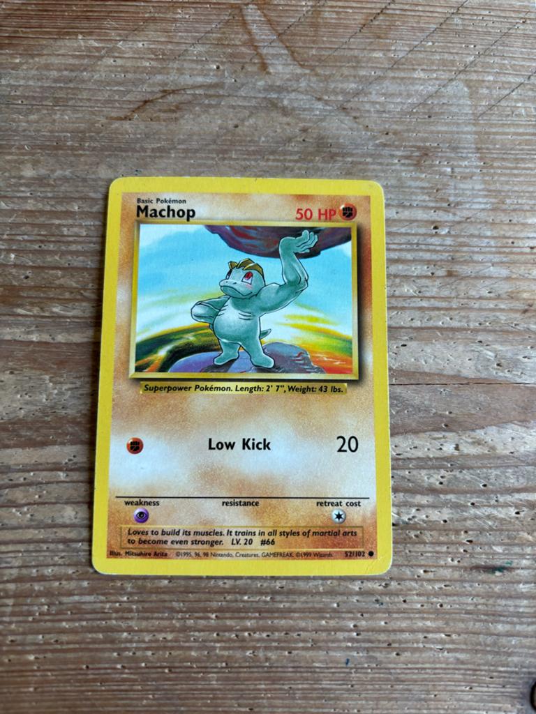 Machop pokémon base set, Ophalen of Verzenden, Zo goed als nieuw