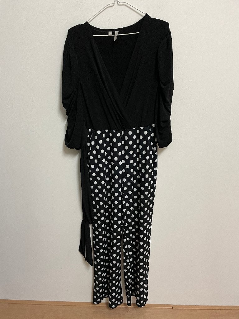 Jump11 - Zwart-witte polkadot Bodyflirt jumpsuit mt 40-42, Kleding | Dames, Ophalen of Verzenden, Zo goed als nieuw, Maat 38/40 (M)