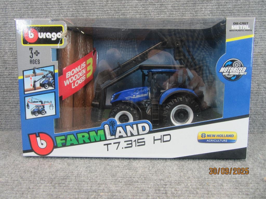 New Holland bosbouw tractor landbouw, Kinderen en Baby's, Speelgoed | Speelgoedvoertuigen, Ophalen of Verzenden, Nieuw