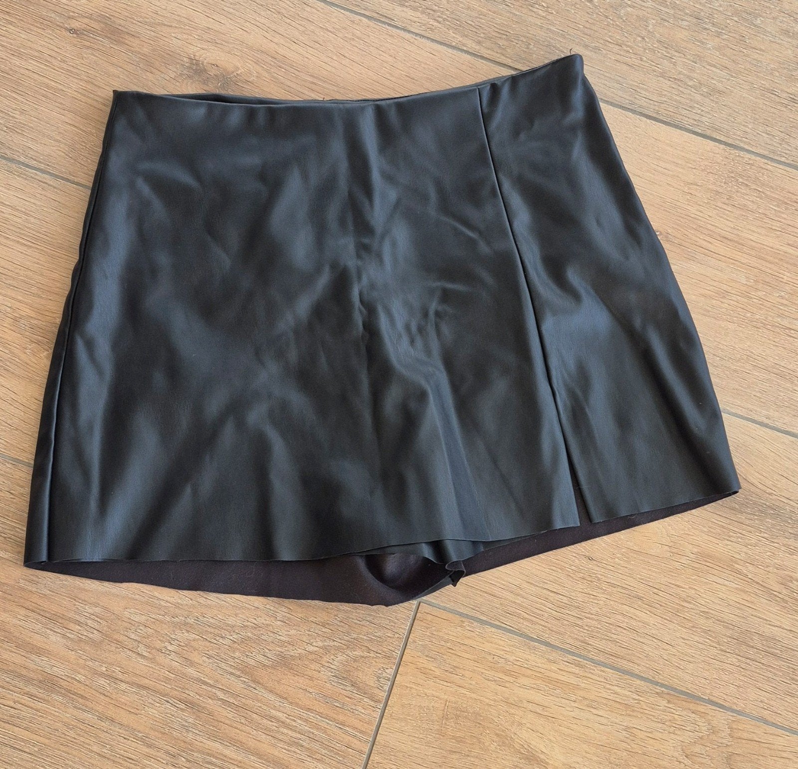 Skort broekje/rokje skai leer van My Jewellery maat L, My Jewellery, Kort, Zwart, Maat 42/44 (L)
