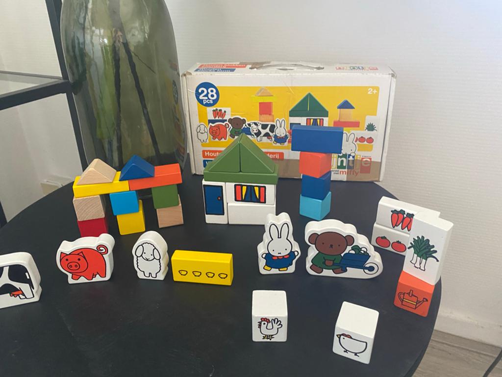 Nijntje blokkenset compleet - Houten speelgoed, Kinderen en Baby's, Speelgoed | Houten speelgoed, Ophalen of Verzenden, Zo goed als nieuw