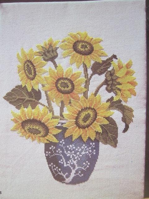 Borduurpatroon  Zonnebloemen kruissteek nr 1803, Verzenden, Nieuw, Handborduren, Patroon