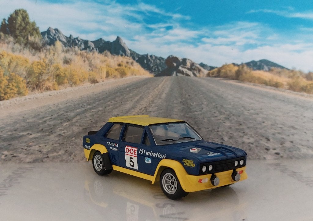 1:43 Fiat 131 Abarth #5; Rally de Maroq 1976; Solido :#54, Ophalen of Verzenden, Gebruikt, Auto, Solido
