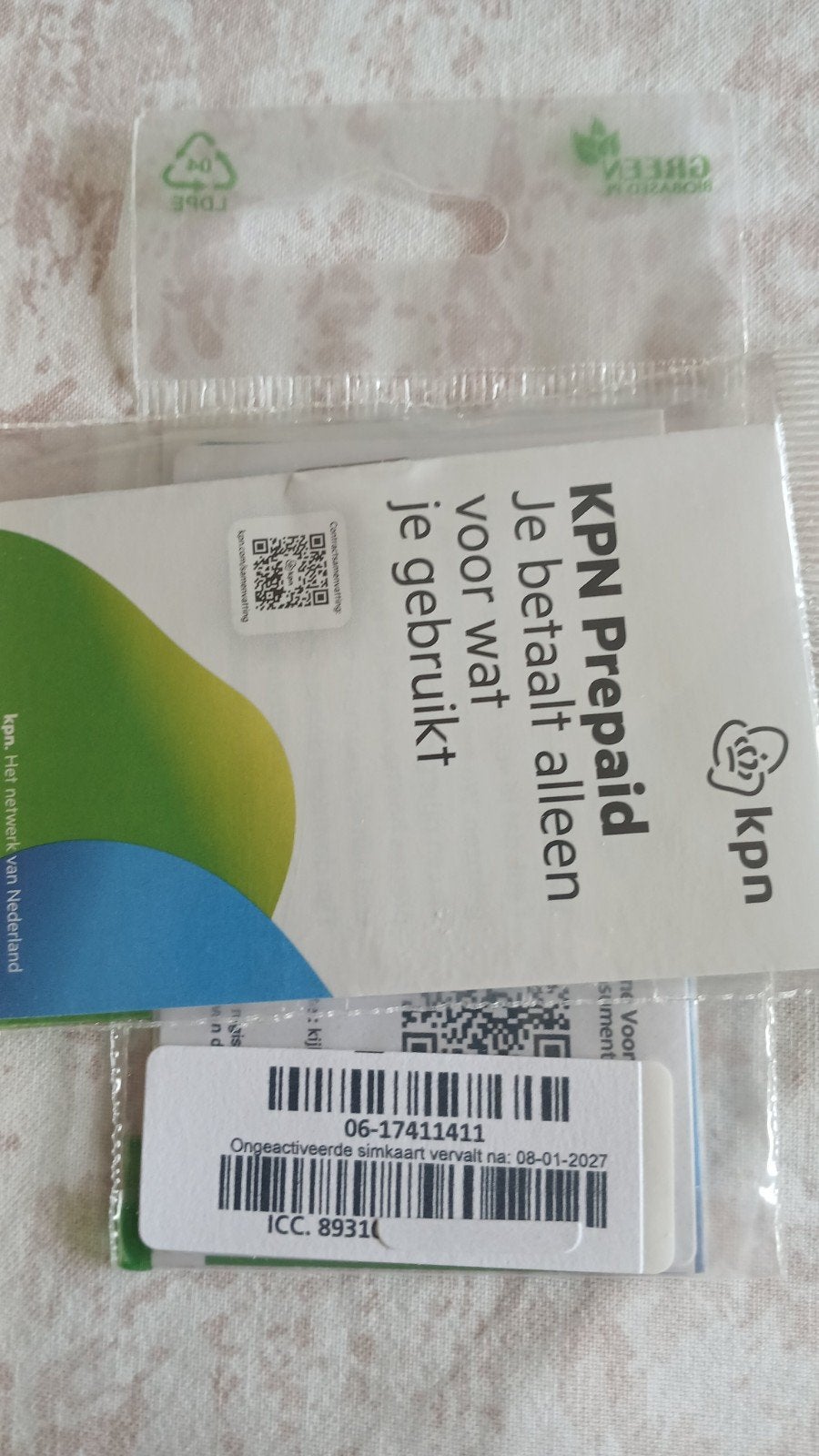MOOI NUMMER KPN PREPAID 06-17-411-411, Telecommunicatie, Prepaidkaarten en Simkaarten, Ophalen of Verzenden, Nieuw, KPN, Simkaart