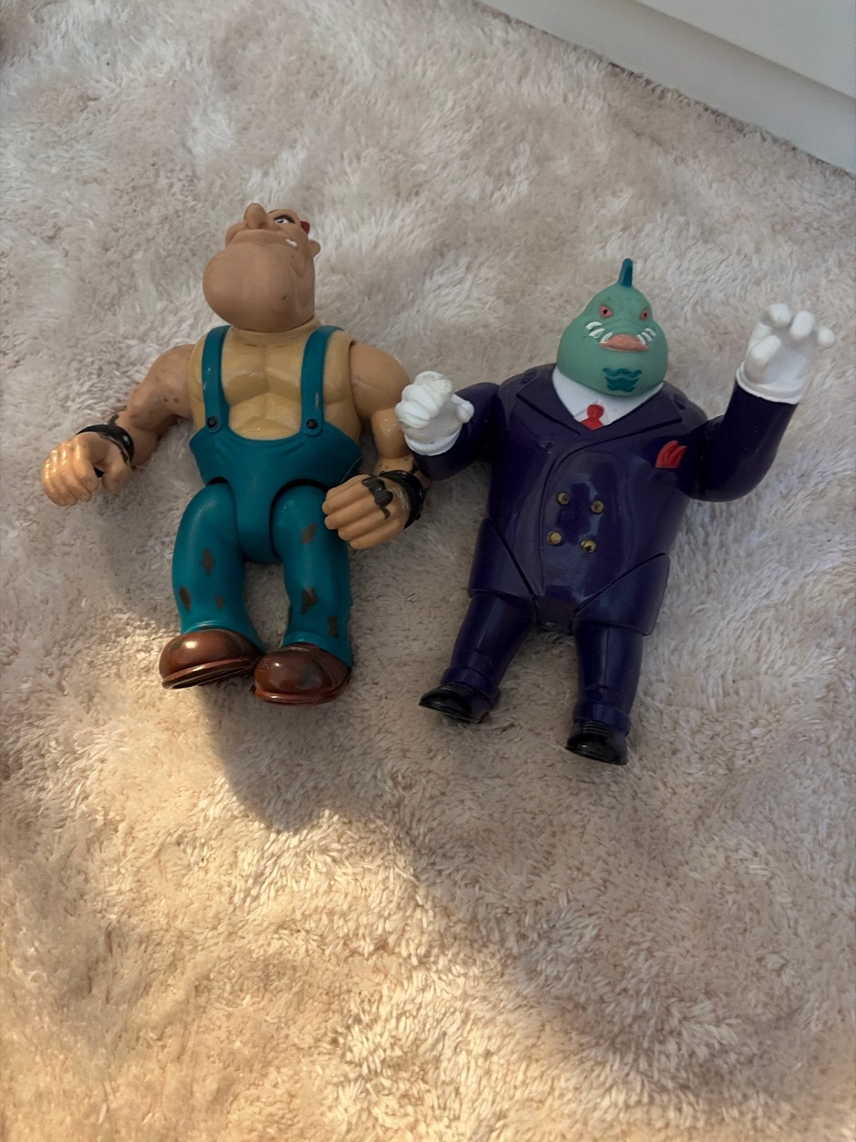 Biker Mice From Mars: Grease Pit & Limburger Actiefiguren, Ophalen of Verzenden, Gebruikt