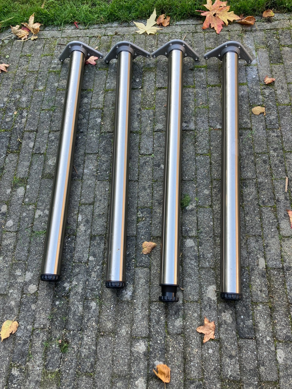 Tafel poten RVS-kleurig, Ophalen, Tafelpoot, Gebruikt, 50 tot 100 cm