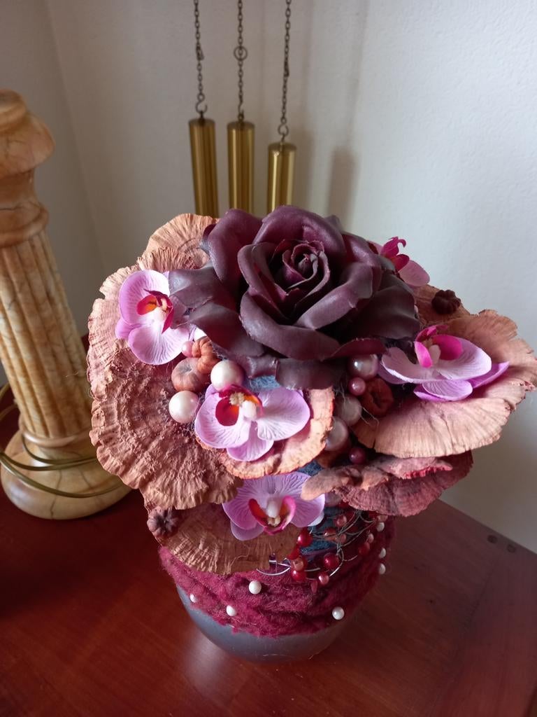 Uniek Bloemstuk met Orchideeën en Rozen, Ophalen of Verzenden