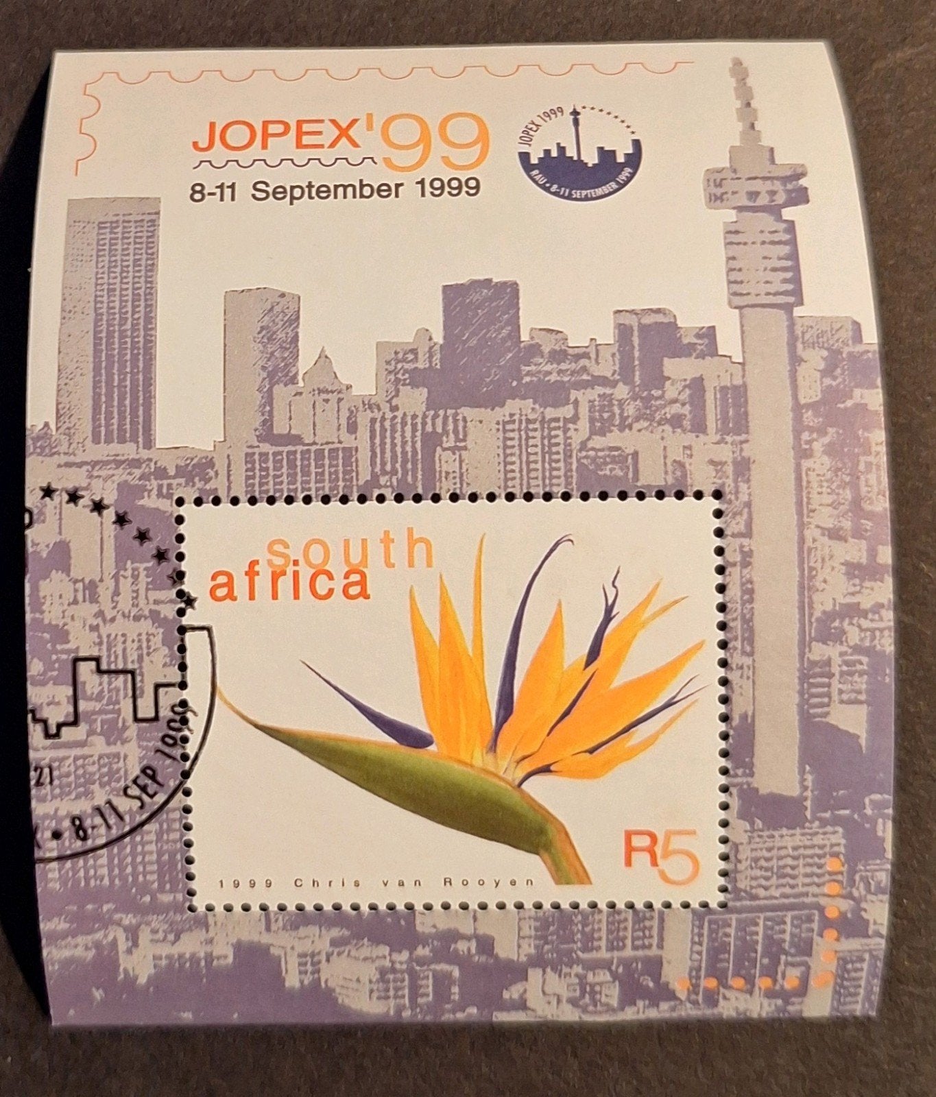 1999 ZUID-AFRIKA  - blok JOPEX '99, Ophalen of Verzenden, Zuid-Afrika, Gestempeld