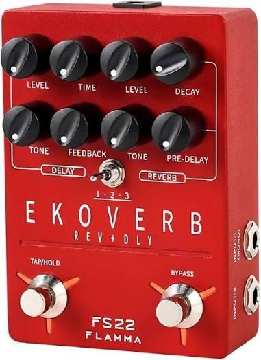 FLAMMA FS22 EKOVERB Reverb & Delay Gitaar Pedaal, Ophalen of Verzenden, Zo goed als nieuw, Reverb