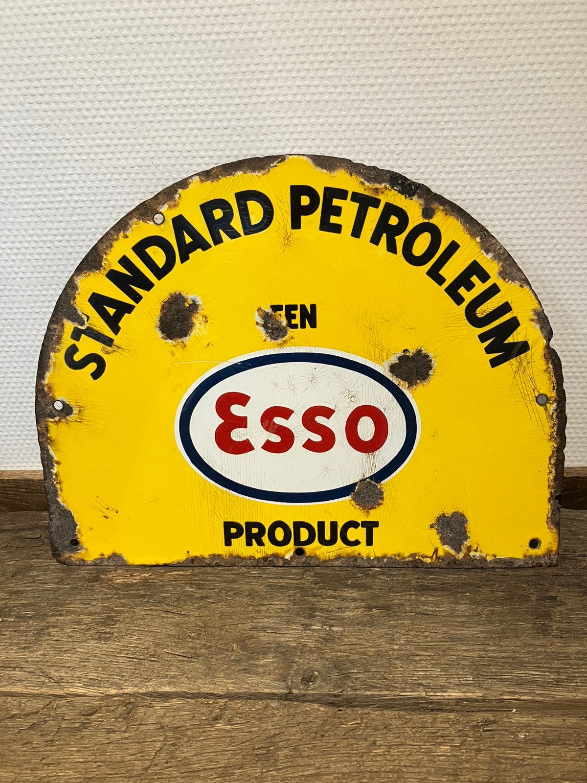 Emaille bord Esso, Antiek en Kunst, Antiek | Emaille, Ophalen of Verzenden