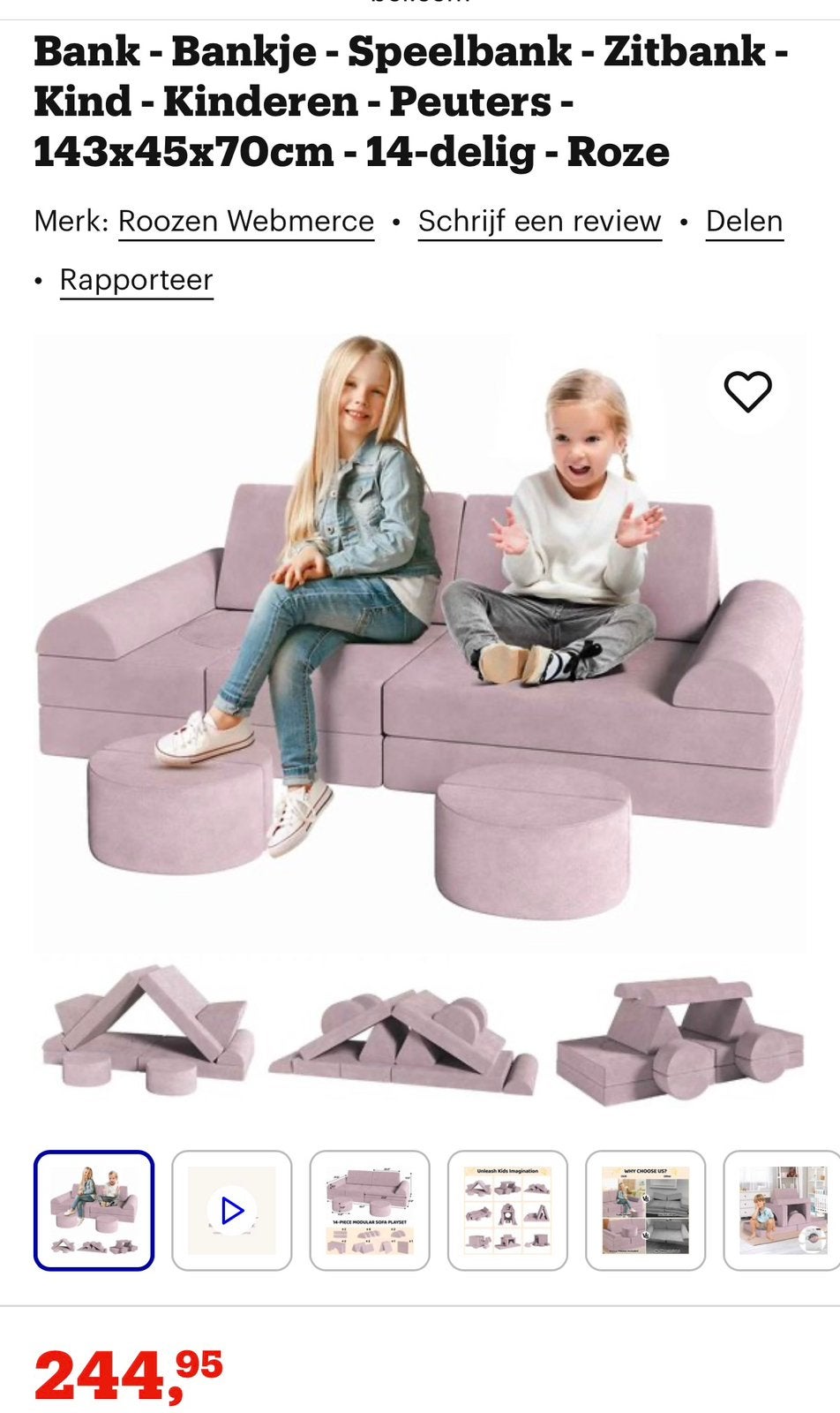 Speelbank/zitbank, Kinderen en Baby's, Ophalen, Zo goed als nieuw