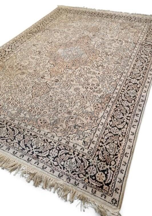 Perzisch tapijt 220 x 150 cm, handgeknoopt, beige, Gebruikt, Beige, 150 tot 200 cm, 200 cm of meer