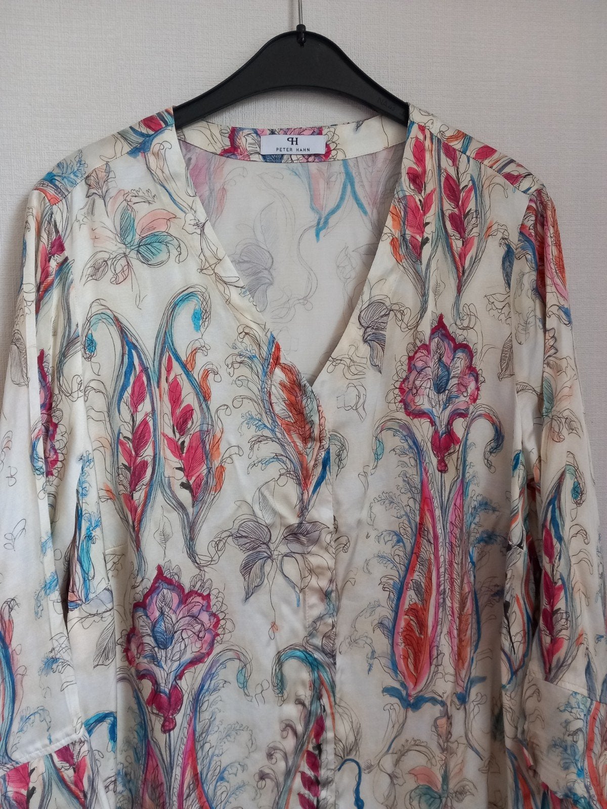 Peter Hahn blouse met paisley print - Maat 42/44 (L), Ophalen of Verzenden