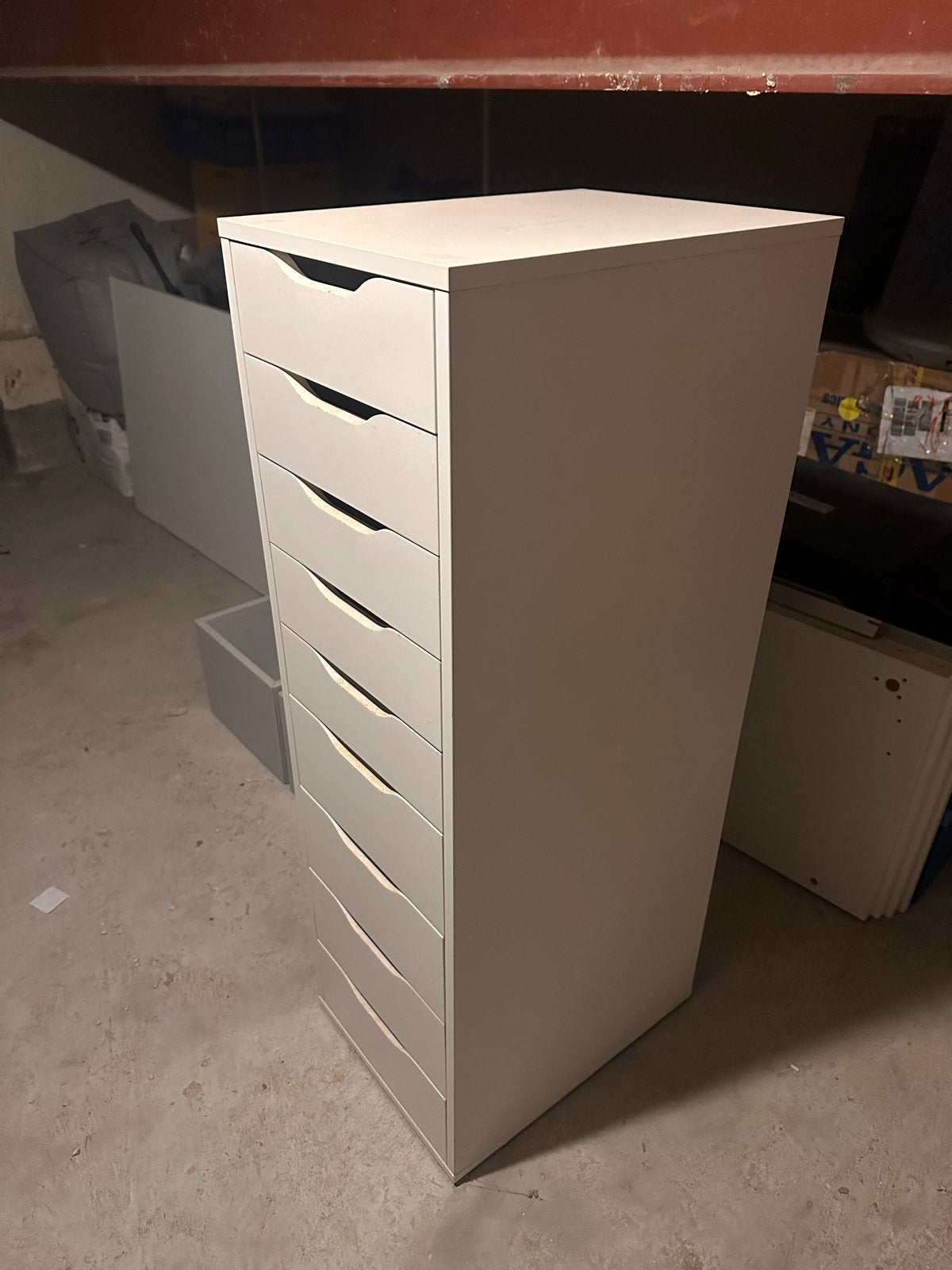 Ikea Alex Ladekast wit ZGAN, Minder dan 50 cm, 5 laden of meer, 100 tot 150 cm, Ophalen of Verzenden