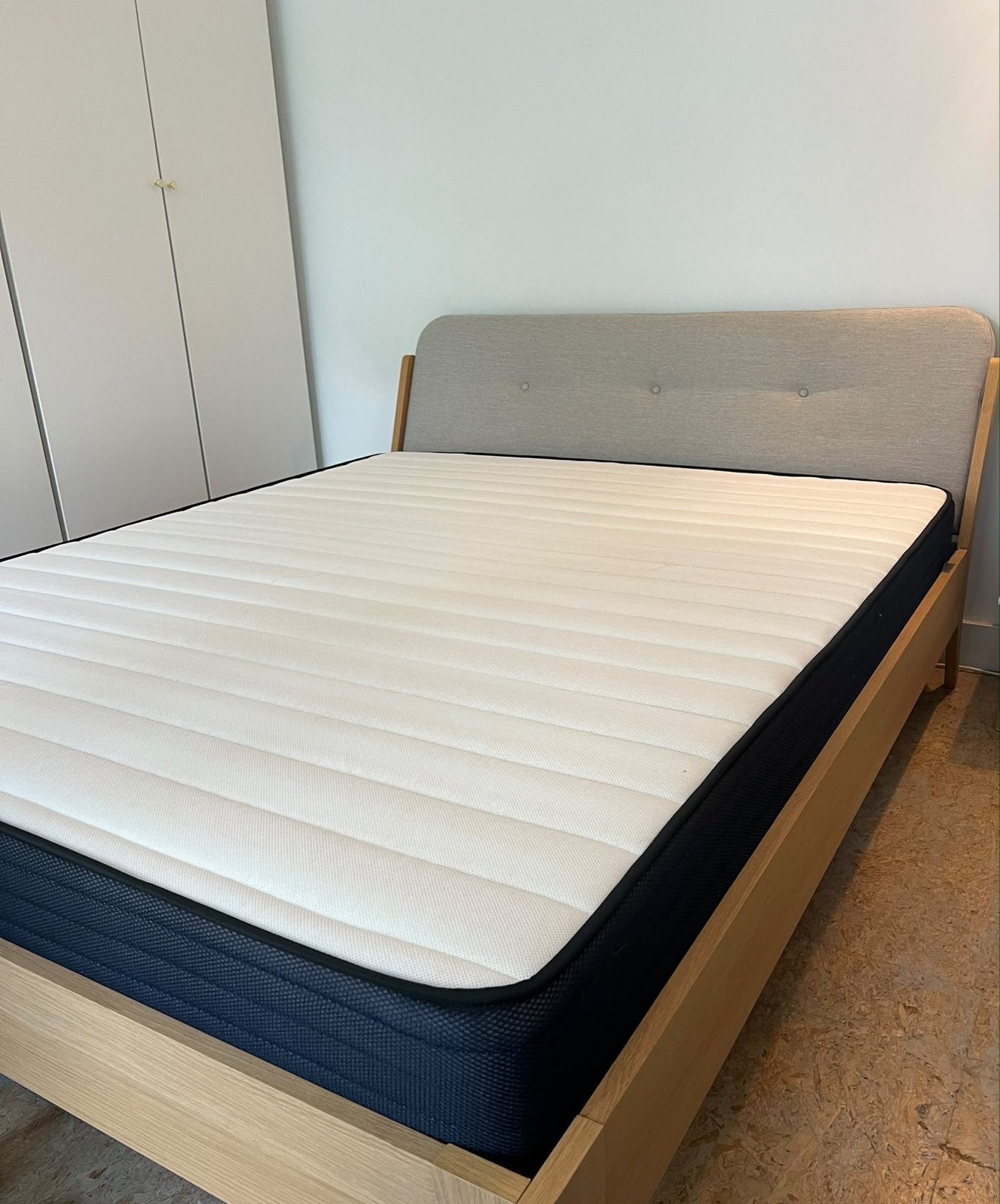 Maison du Monde Jordan bedframe (excl. matras), Beige, Tweepersoons, Ophalen of Verzenden, Zo goed als nieuw