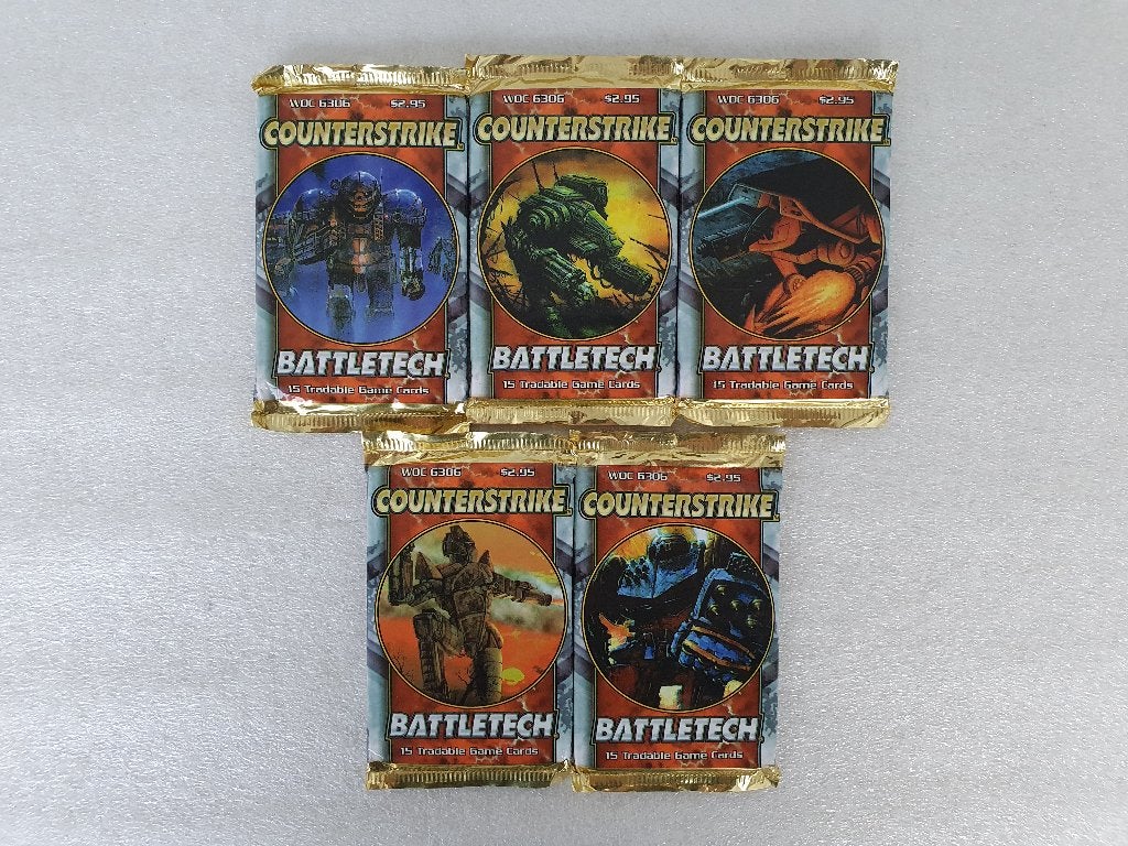Battletech: 5 Counterstrike Booster Packs WOC 6306 (4), Ophalen of Verzenden, Nieuw, Overige soorten