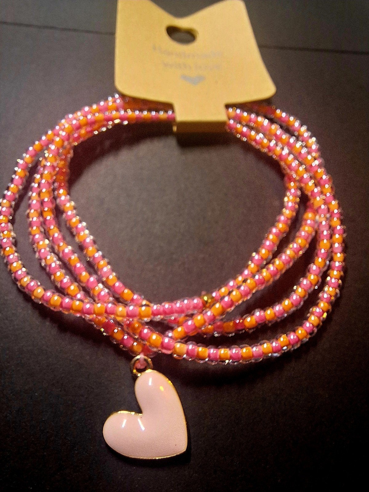 Pink rose armbandje,  selfmade, Sieraden, Tassen en Uiterlijk, Ophalen of Verzenden, Nieuw, Roze, Overige materialen