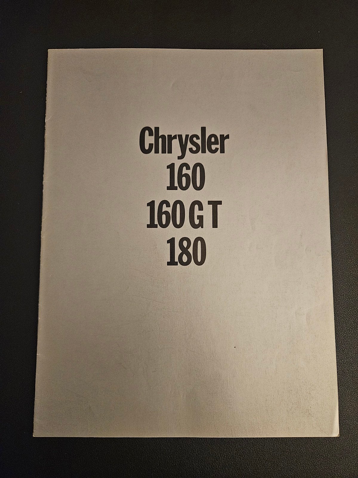 Brochure Chrysler 160 / 160 GT 180 1971, Ophalen of Verzenden, Zo goed als nieuw, Overige merken