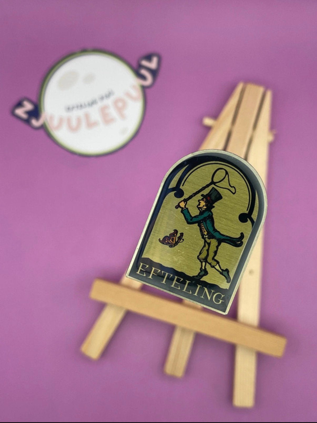 Efteling pin smidje Prikkebeen vlinder, Gebruikt, Efteling, Efteling, Button of Speldje