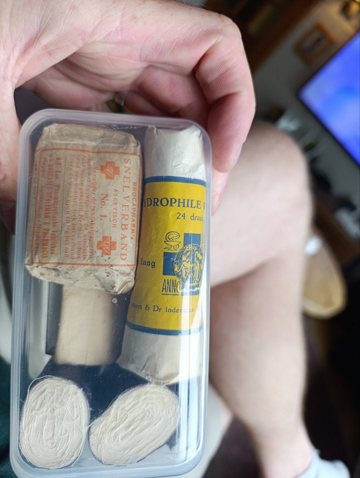 Vintage Brocapharm Reisverbanddoos N.V. Hijmans Cz. Den Haag, Verzamelen, Ophalen of Verzenden, Gebruikt
