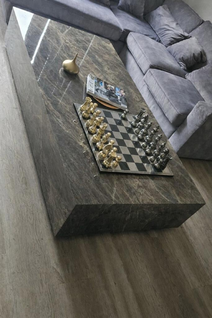 Salontafel Marmerlook zeer exclusief model, Ophalen, 200 cm of meer, 50 tot 100 cm, Zo goed als nieuw