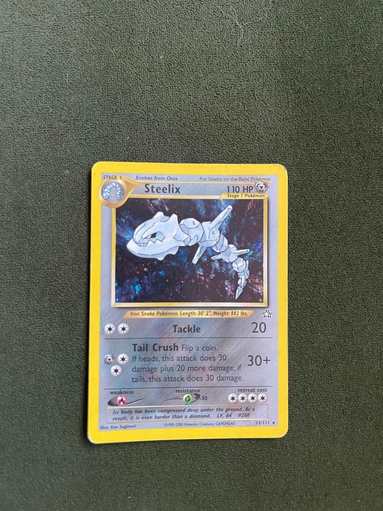Steelix 15/111 - Neo Genesis Pokémon Kaart, Ophalen of Verzenden, Gebruikt, Losse kaart