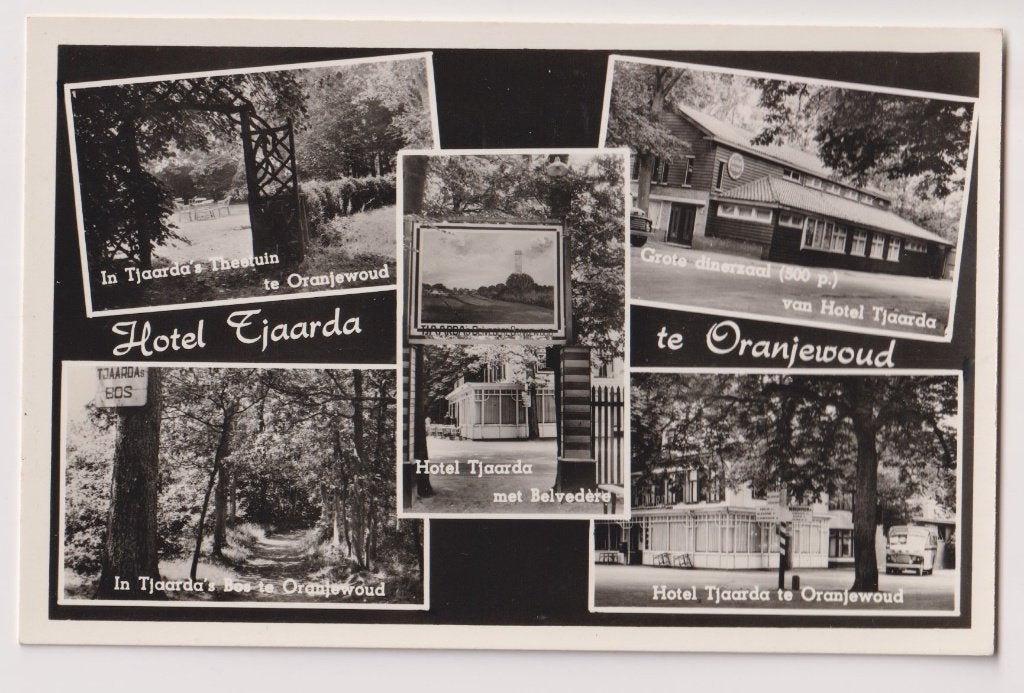 083 Oranjewoud Hotel Tjaarda Diverse Gezichten van Hotel B75, Verzamelen, Verzenden, 1940 tot 1960, Ongelopen, Friesland