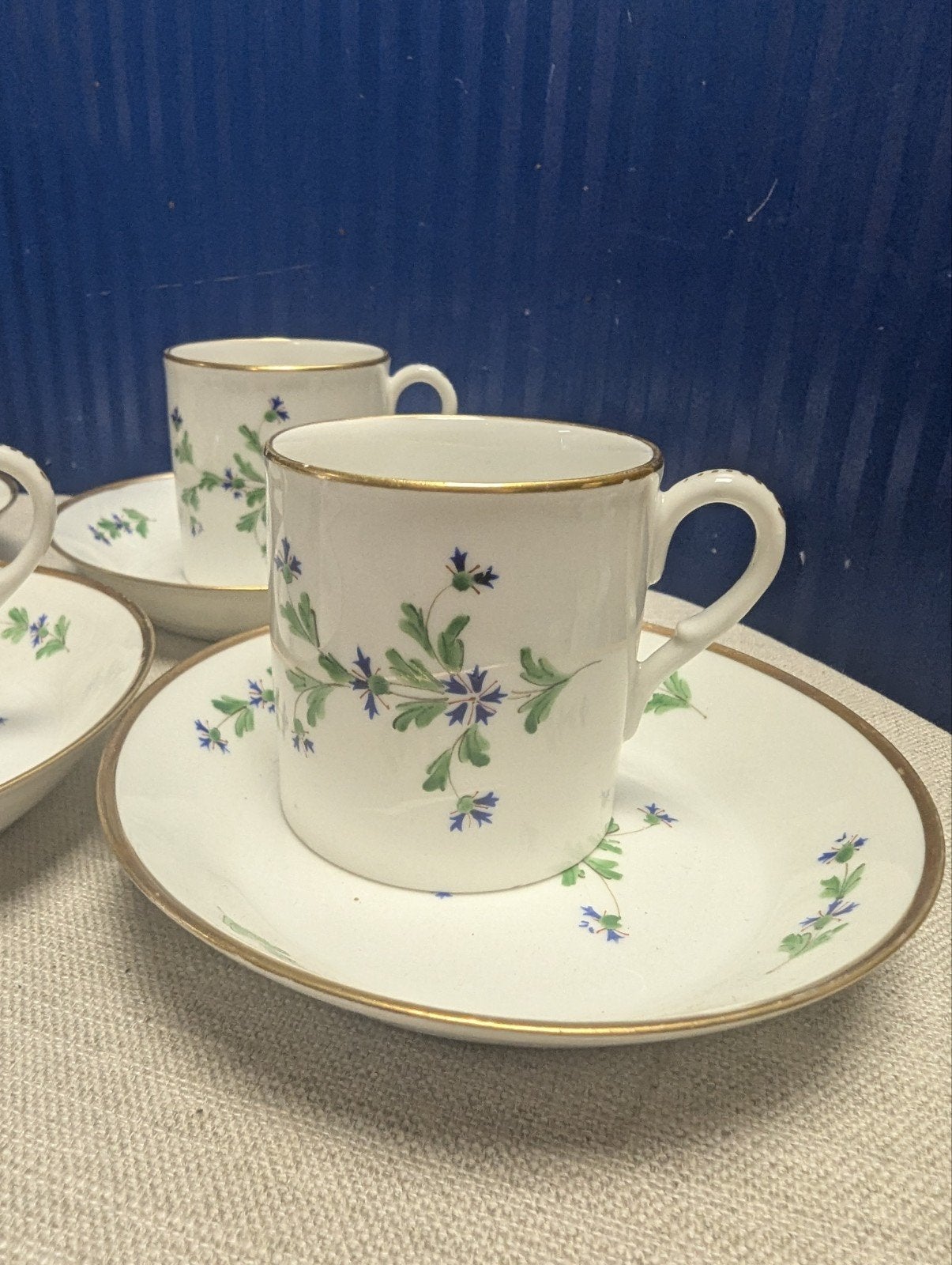 Set van 4 Limoges W.G. & C. France kopjes en schotels, Antiek en Kunst, Ophalen of Verzenden