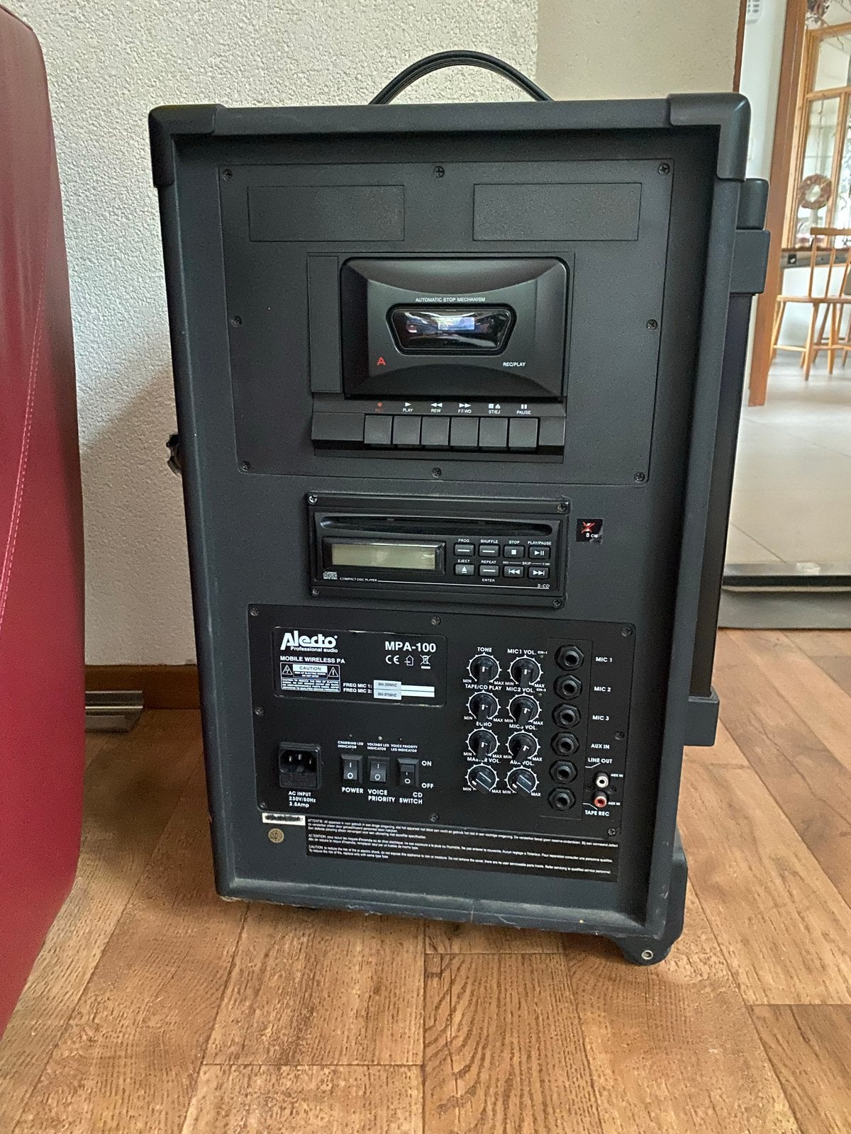 Alecto MPA-100 Mobiele Speaker met Microfoons, Ophalen, Gebruikt, Overige typen, Draadloos
