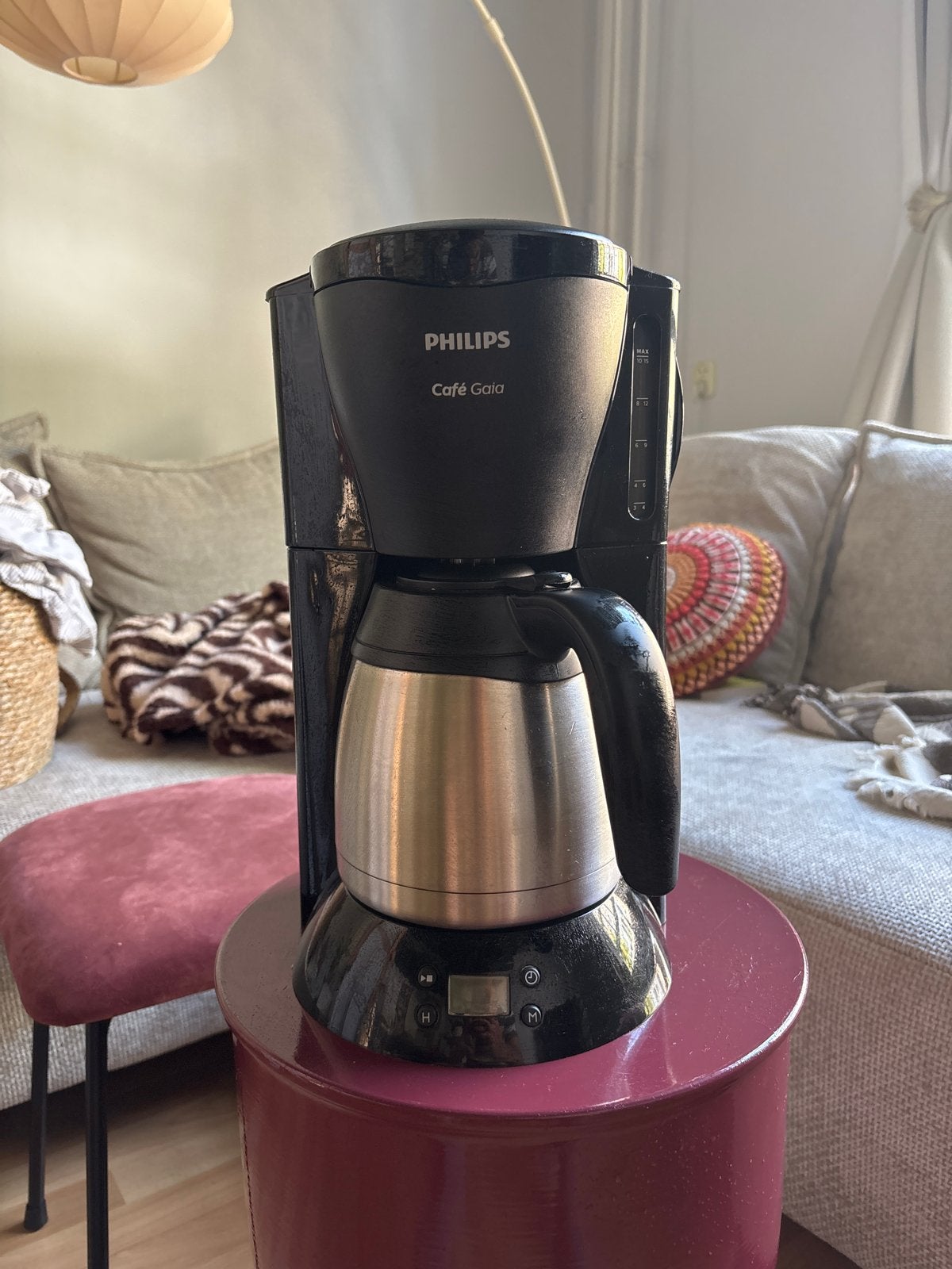 Philips Café Gaia Koffiezetapparaat - Zwart, Ophalen, Gebruikt, Koffiemachine, Gemalen koffie