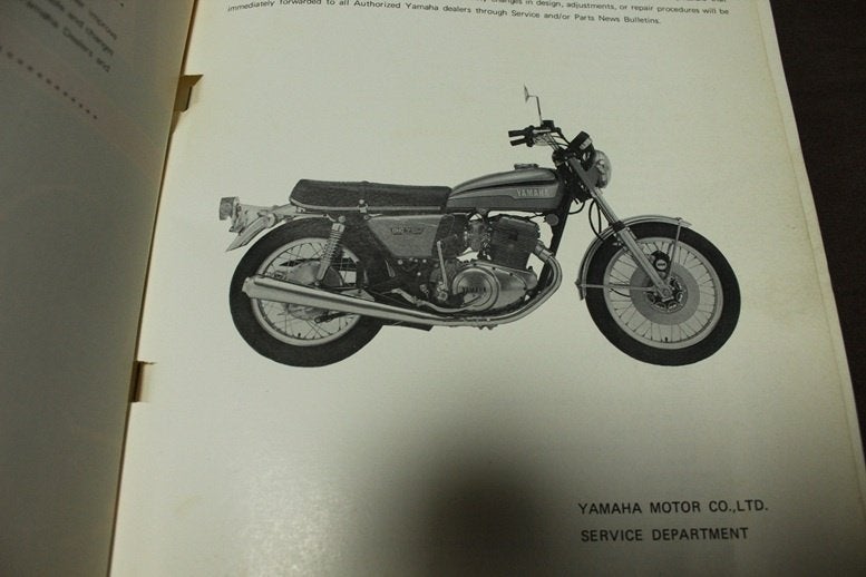 Yamaha TX750 1973 motorcycle service manual TX 750, Motoren, Ophalen of Verzenden, Yamaha