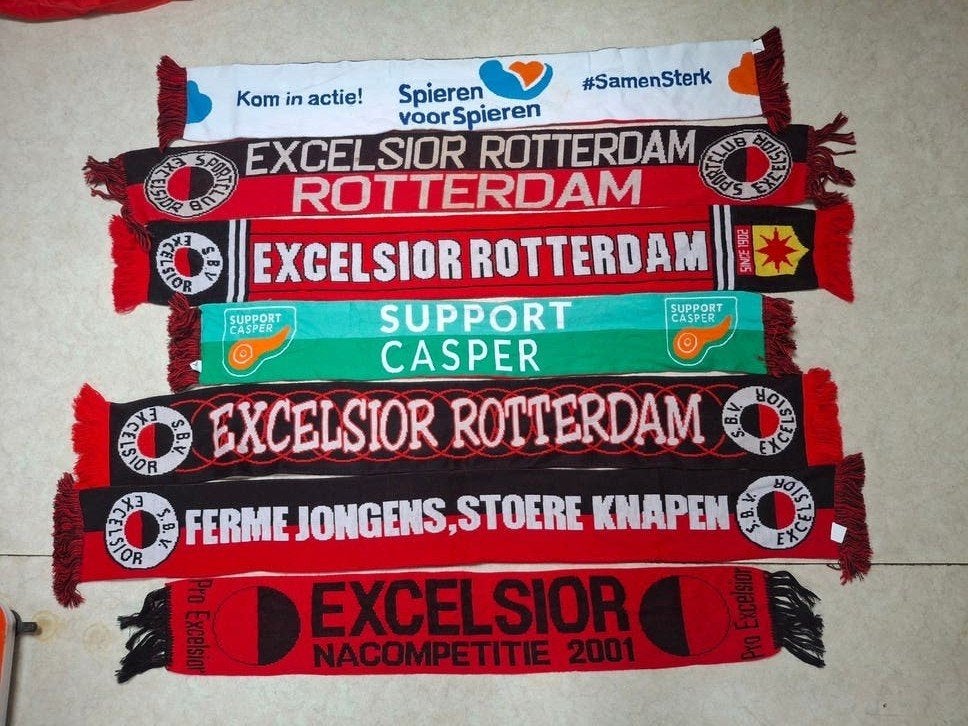 7 Excelsior Rotterdam sjaals, Verzamelen, Ophalen of Verzenden, Overige binnenlandse clubs