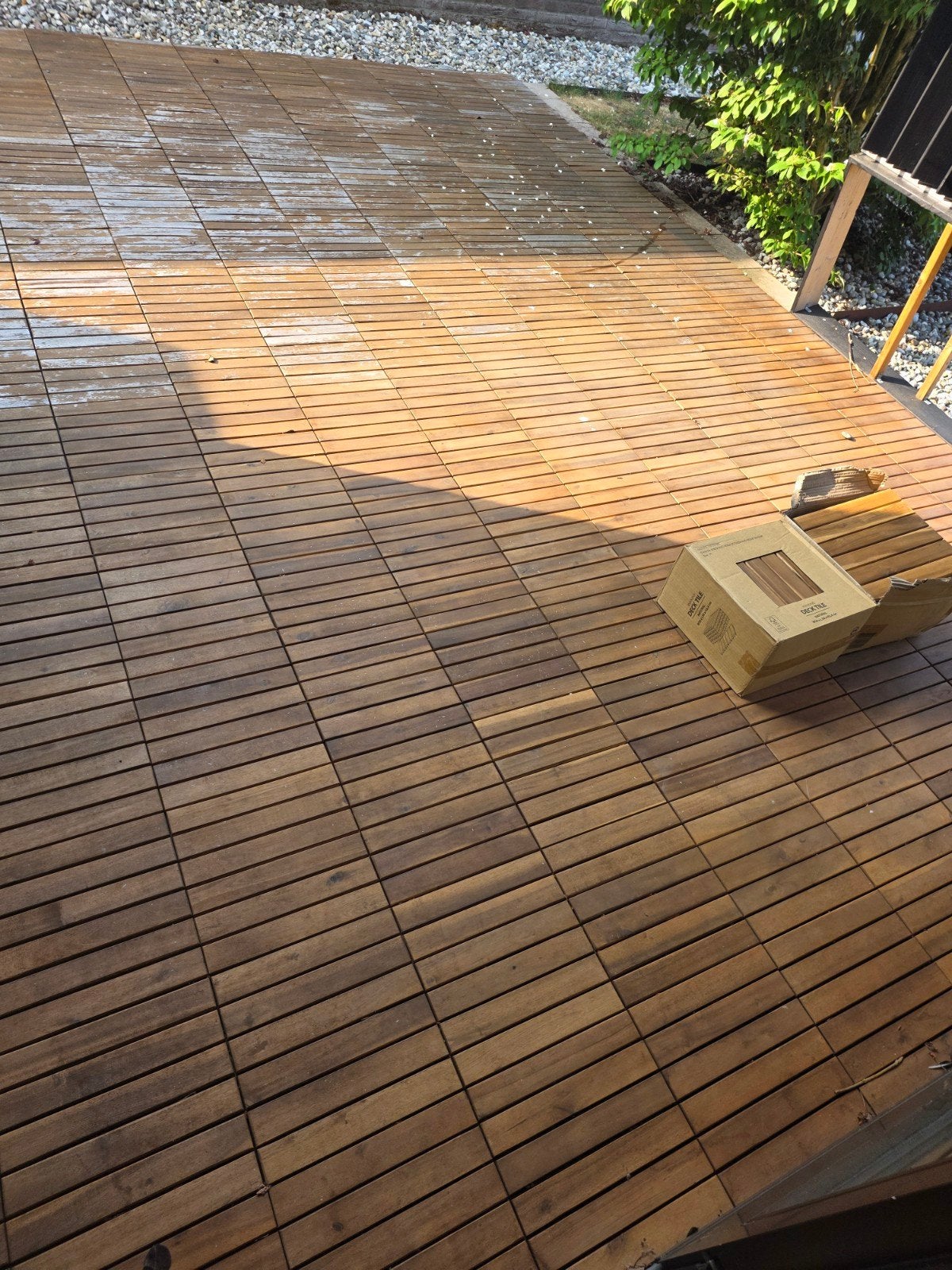 Terras Tegels - Hardhout - 30x30 cm, Ophalen, Gebruikt, Hout