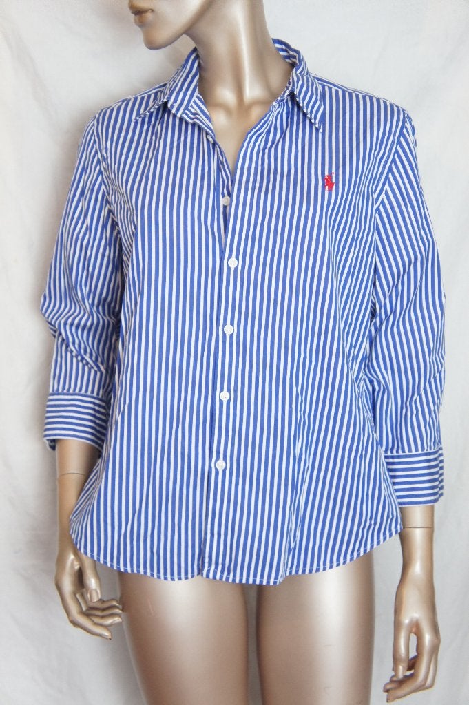 RALPH LAUREN blouse maat 14 (L), Verzenden, Zo goed als nieuw, Maat 42/44 (L), Blauw