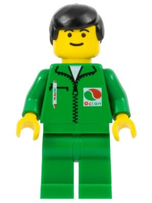 LEGO City oct014 Octan - Green Jacket with Pen, Green Legs,