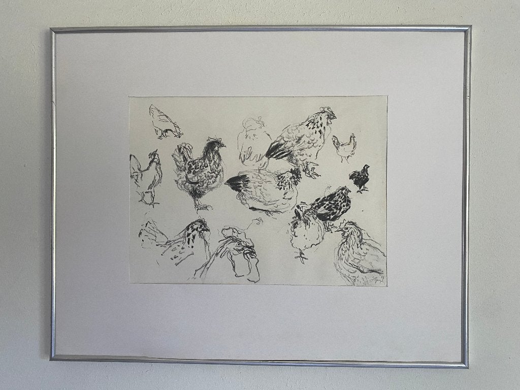 Joanna Quispel - Kippen, Antiek en Kunst, Ophalen, Tekening, Pasteltekening, Handgemaakt