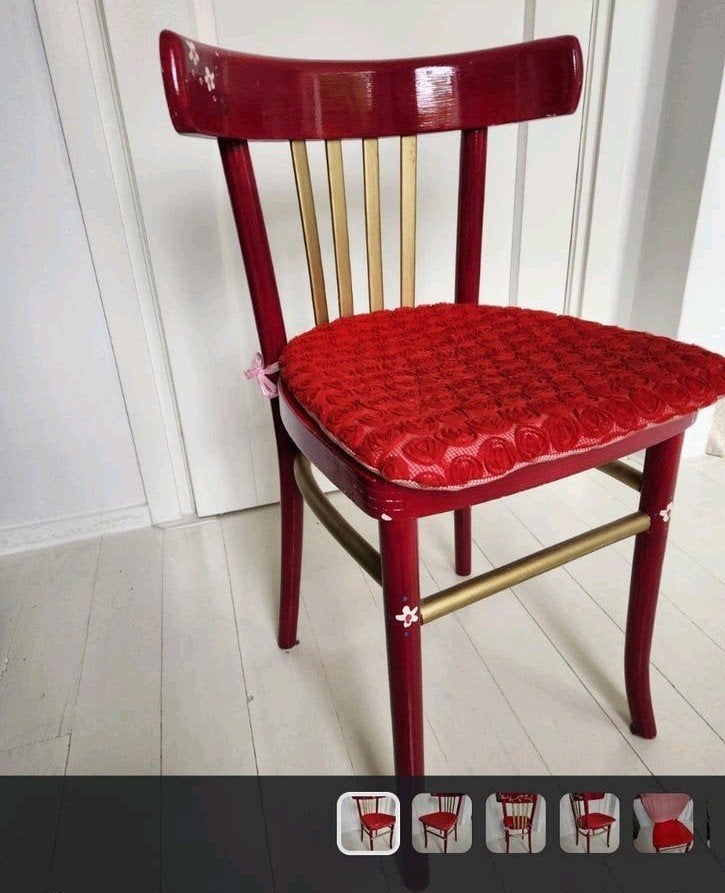 ORIGINEEL HOUTEN STOEL, Huis en Inrichting, Stoelen, Ophalen, Bruin, Eén