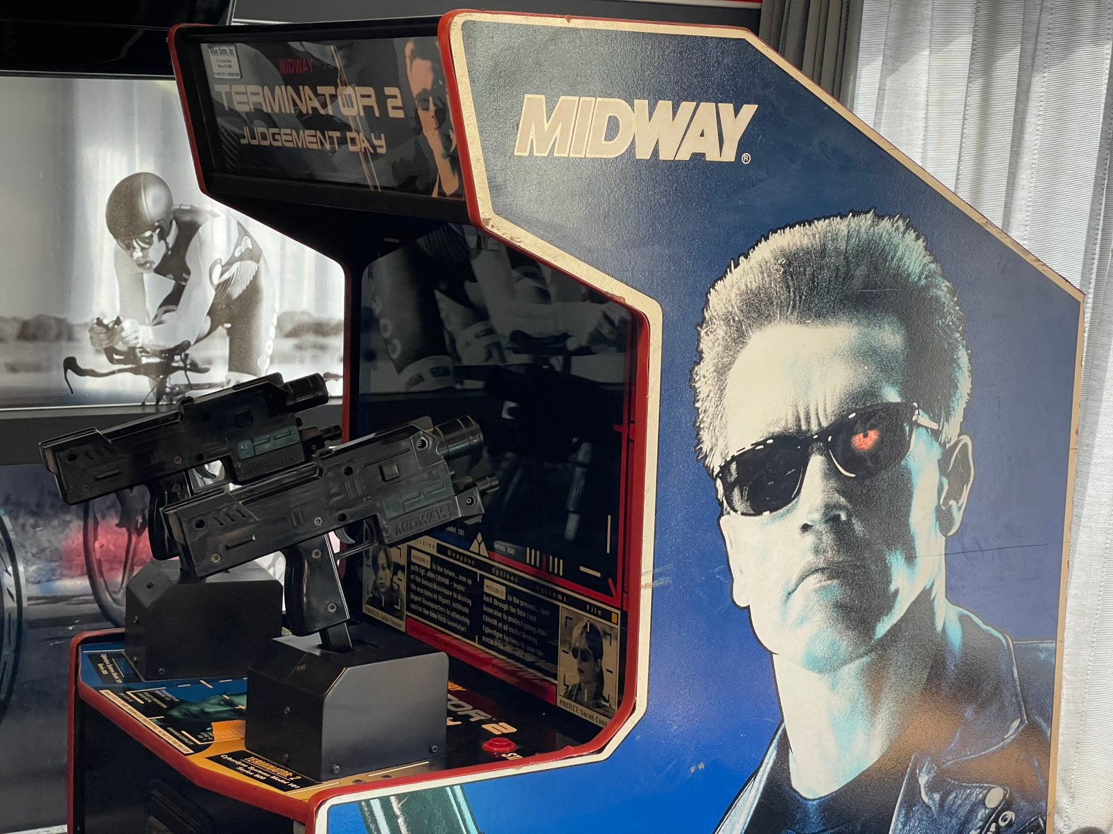 UNIEK: Originele USA Terminator 2 Arcade (1991)–CRT&Recoil, Ophalen, Gebruikt