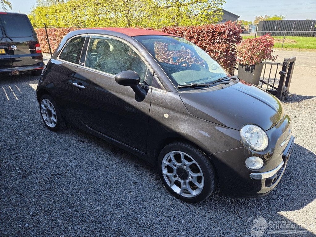 Fiat 500C (bj 2013), Auto diversen, Schadeauto's, Webaccessibility@stellantis.com, 1242 cc, Stellantis N.V., Zwart