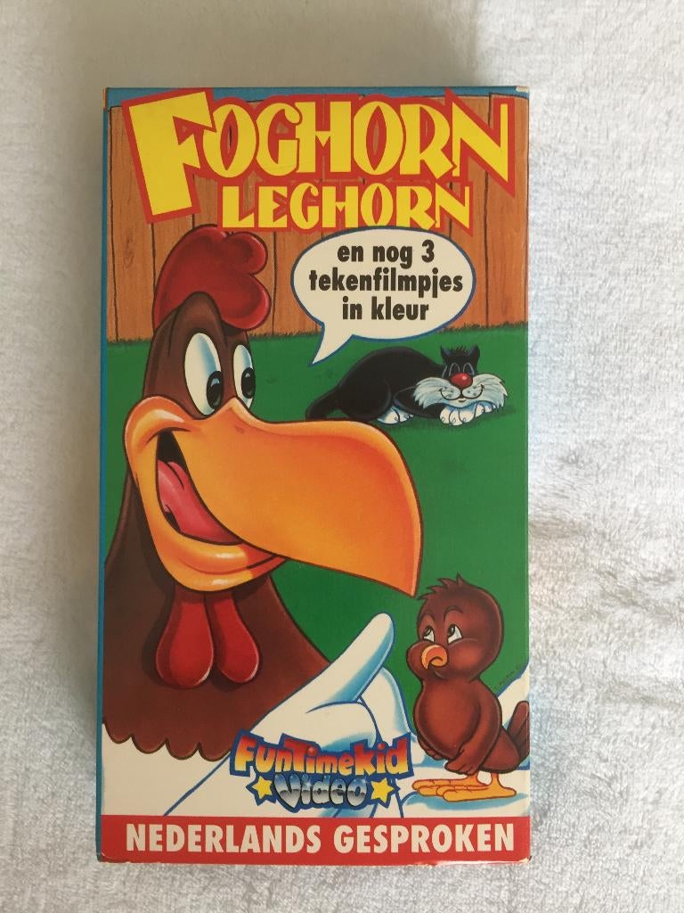 Foghorn Leghorn en nog 3 tekenfilmpjes in kleur, Cd's en Dvd's, VHS | Kinderen en Jeugd, Ophalen