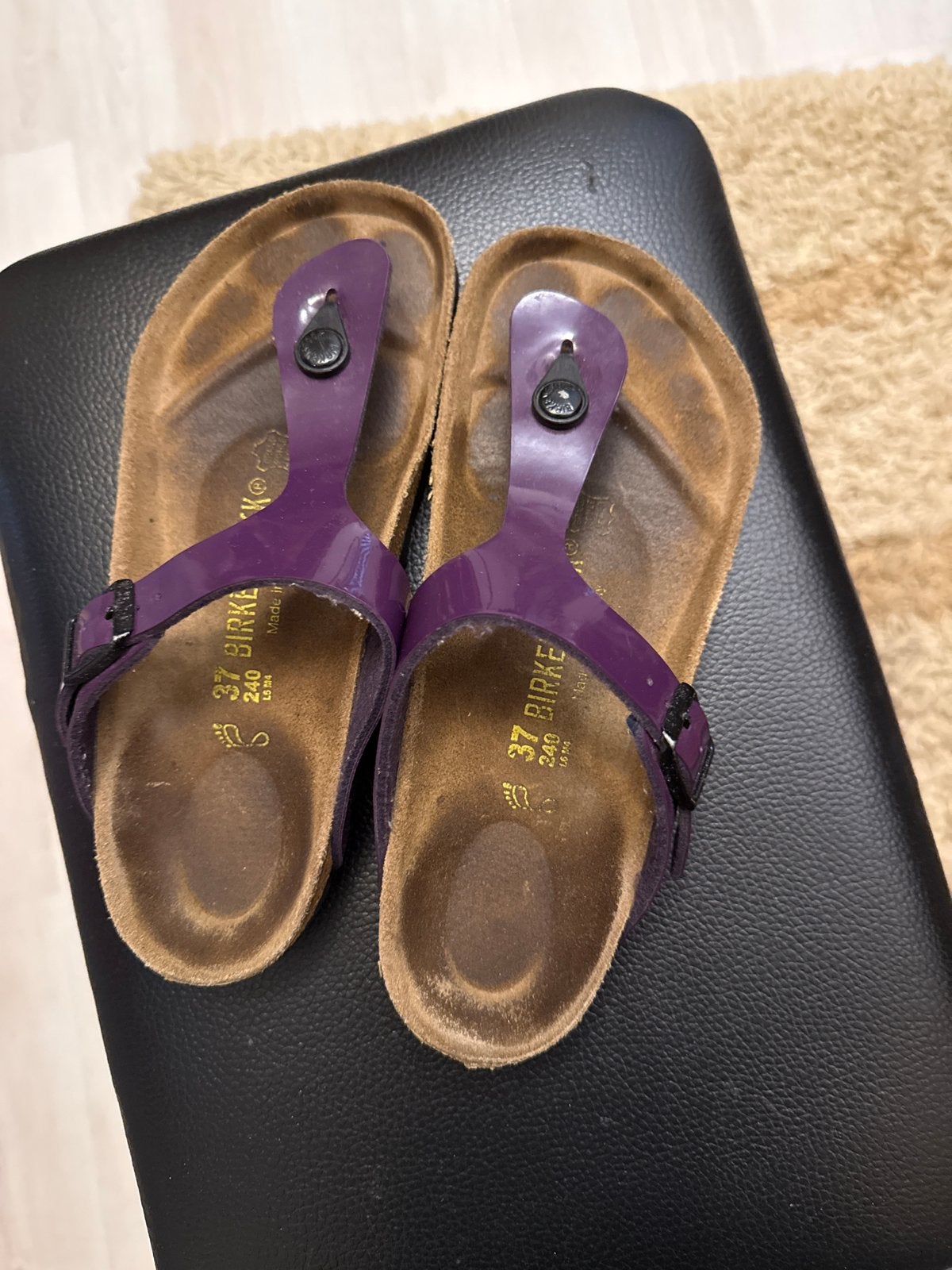 Birkenstock Gizeh slippers paars maat 37, Kleding | Dames, Schoenen, Ophalen of Verzenden, Gedragen, Overige kleuren, Slippers
