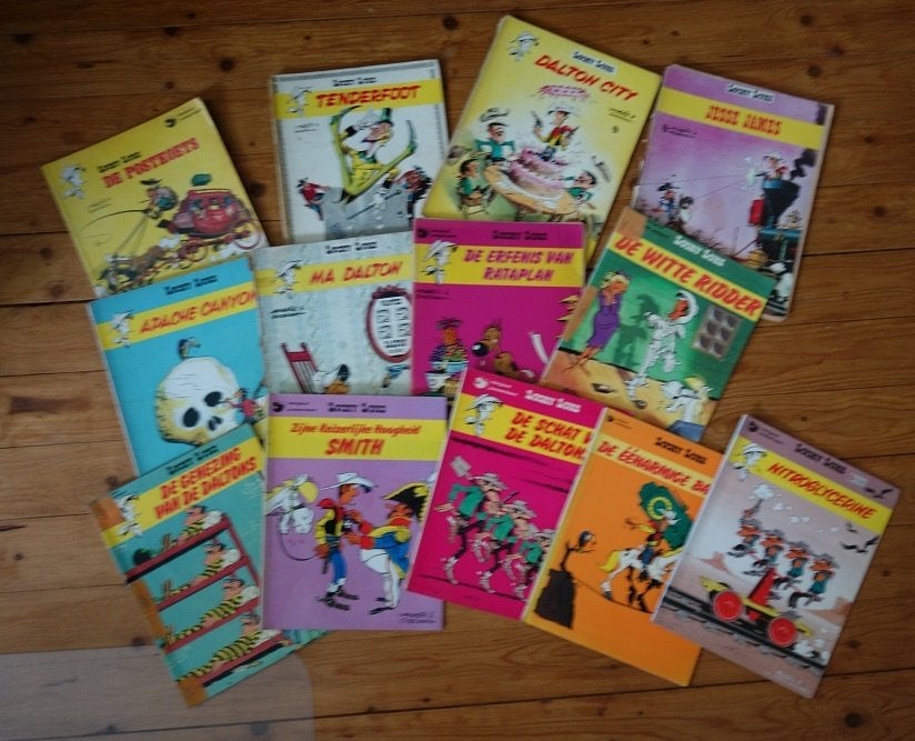 Lucky Luke boeken - Dargaud/Oberon-reeks - nog 9 strips, Meerdere stripboeken, Ophalen of Verzenden, Gelezen, Morris & Goscinny