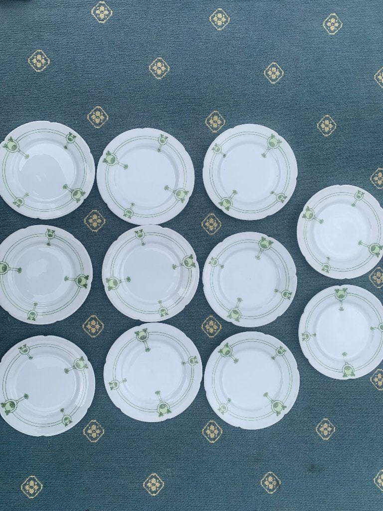 Puntgave vintage gebaksbordjes, Antiek en Kunst, Ophalen of Verzenden